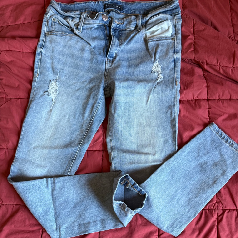 Aeropostale Light Blue Distressed Jeggings
